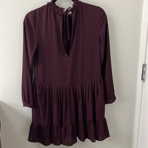 Burgundy Sunday Best Baby Doll Dress - Picture 6 of 7